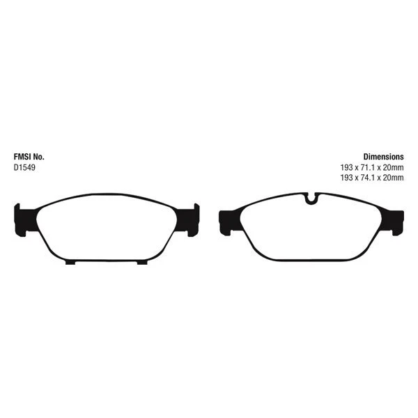 Pastillas de freno delanteras EBC DP42086R Yellowstuff para Audi A6 Quattro 2012-2017 Foto 4 de 4