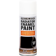 ProKleen Radiator Enamel Spray Paint Heat Resistant Aerosol Matt Black 400ml