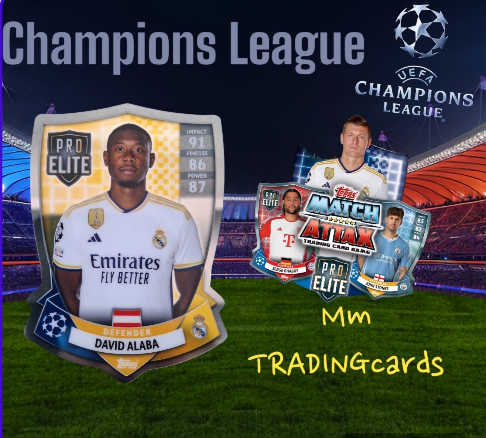 Topps de escudo cromado Match Attax 23/24 PRO ELITE DAVID ALABA #SH7