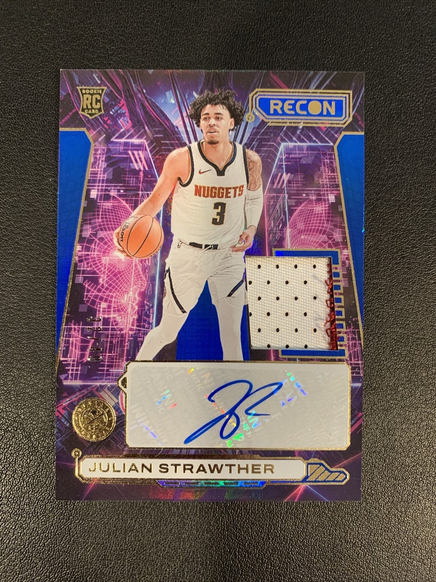 2023-24 Panini Recon Julian Strawther Novice Patch Auto /49 RC 