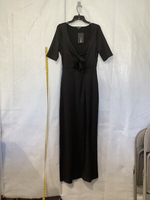 fashion nova black tie dresses Black Tie Only Maxi Dress - Black