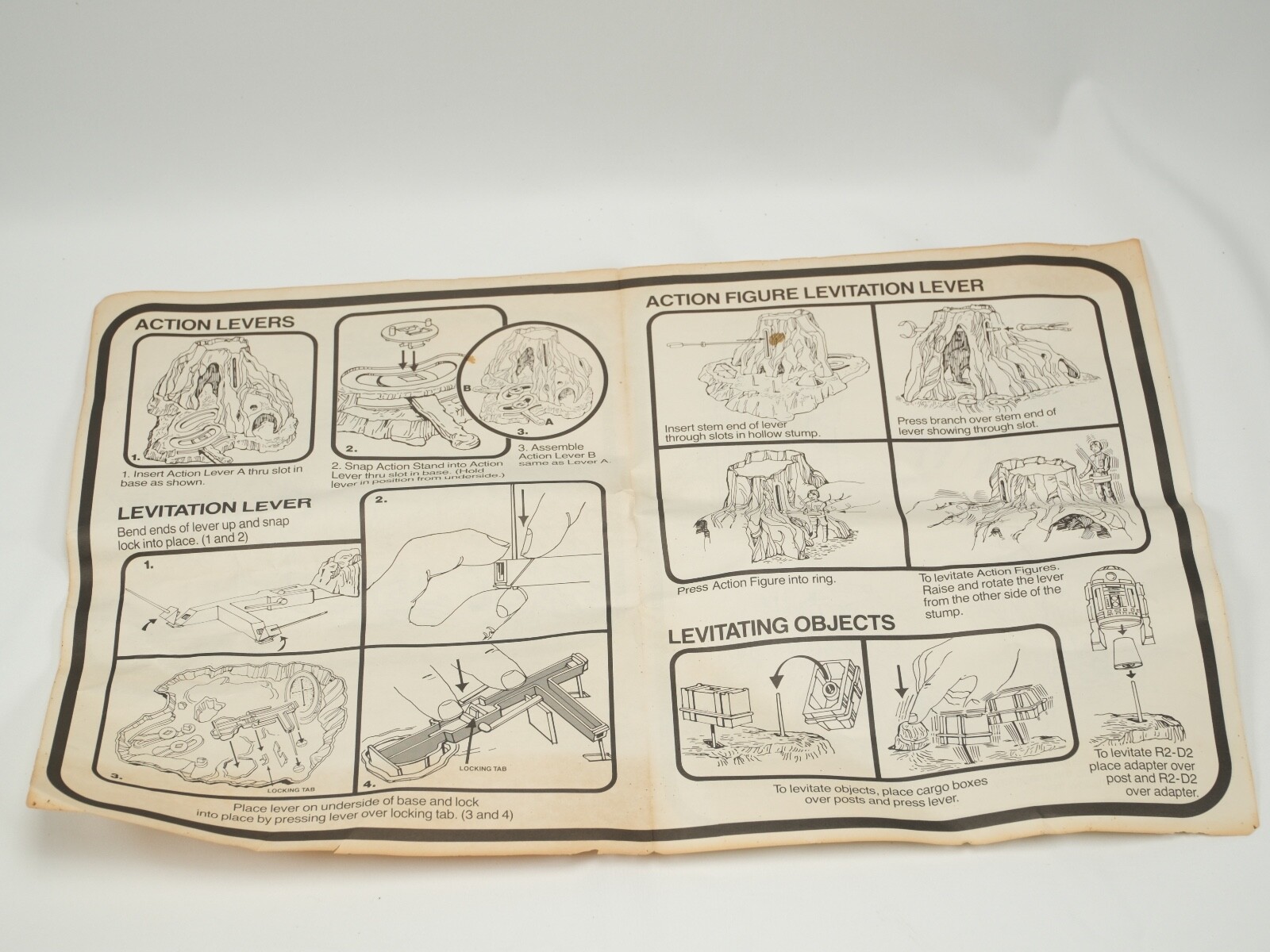 Vintage 1981 Kenner Star Wars Action Playset Dagobah Box Instructions