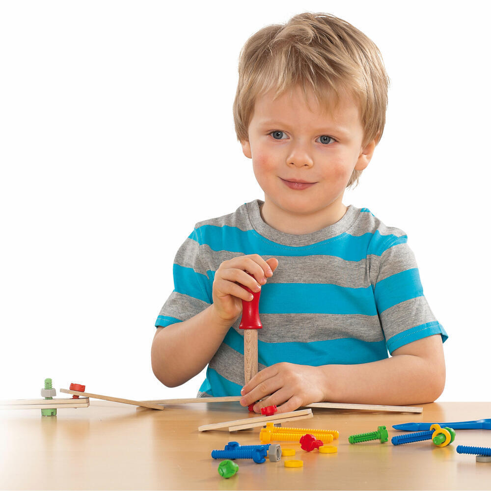Thumbnail - Eichhorn Constructor Rennauto Set, 50-tlg Bausatz Holzauto Kinder