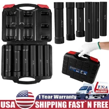 1/2 Inch Drive Extended Length Impact Socket Set 6 Piece With Storage Case