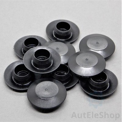 10x Blindstopfen Karosseriestopfen Kappe Lochkappen Deckel 9,5mm Schwarz
