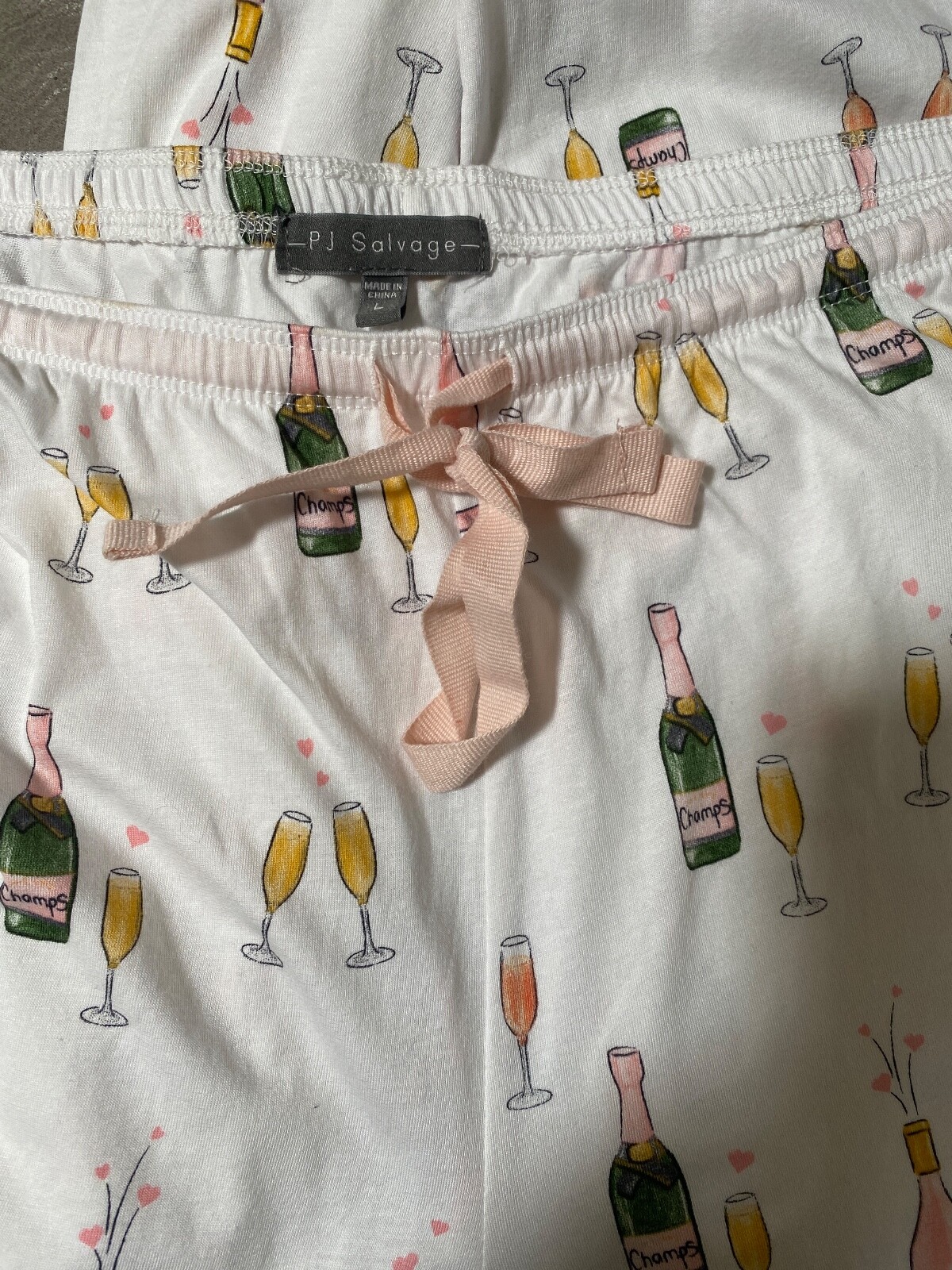 Pj Salvage Wine Glass Pajama Pants Size L Large Relaxed Fit eBay