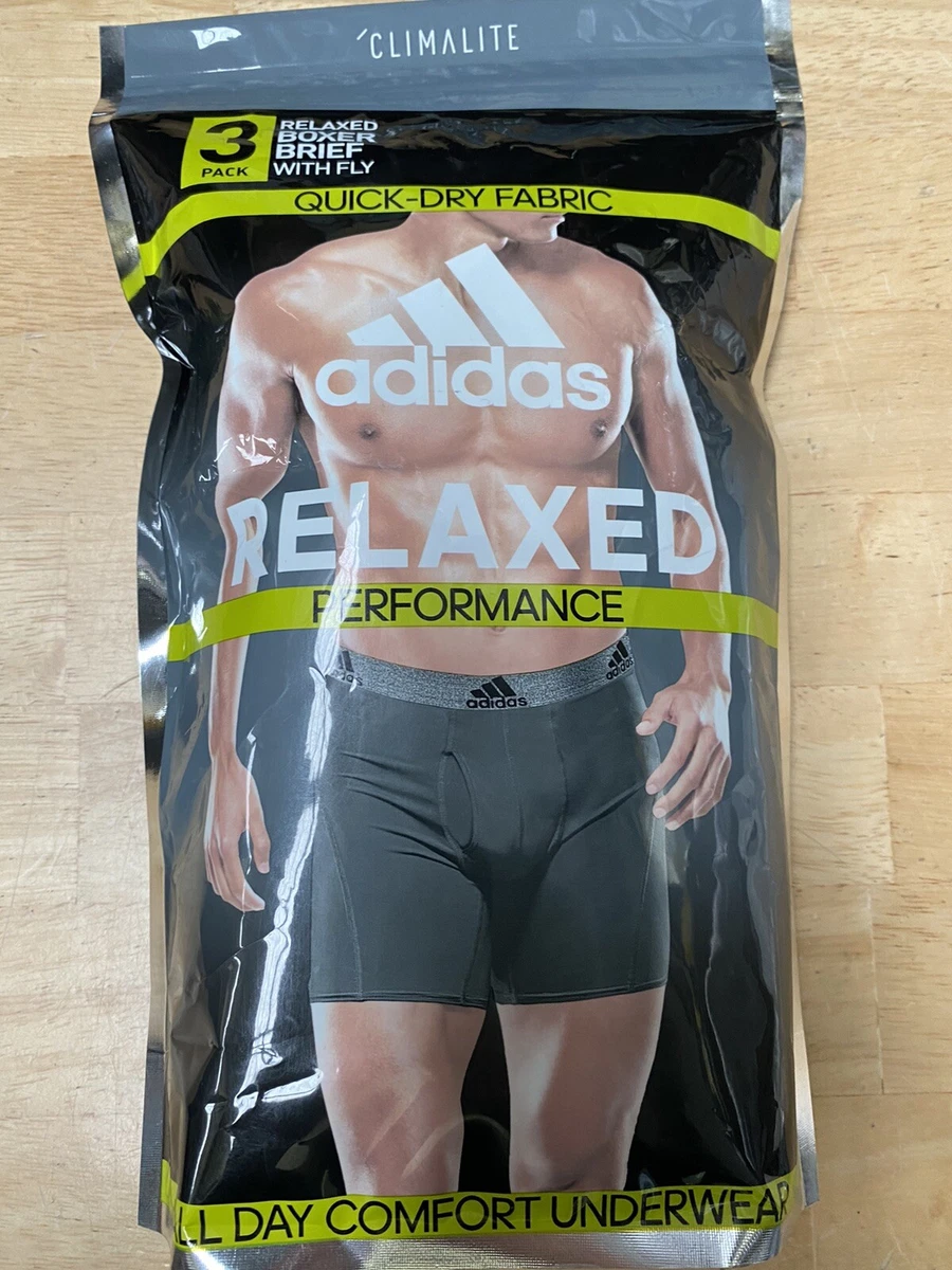 Mens Adidas 3pk relaxed performance underwear Climalite