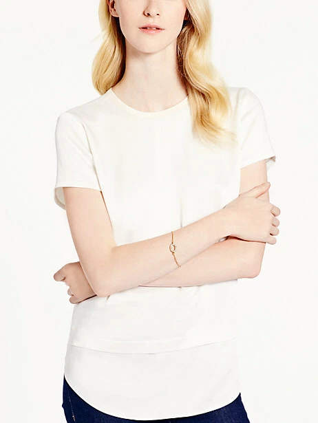 NWT $48 Kate Spade New York night lounge solitaire bracelet gold clear sparkle - Image 2 of 2