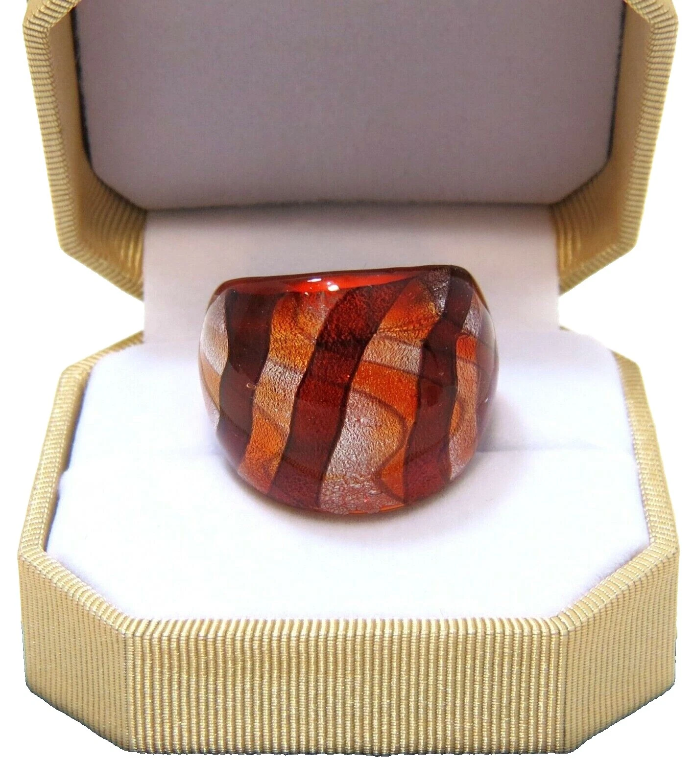 Anillos de moda de color Ámbar de Vidrio