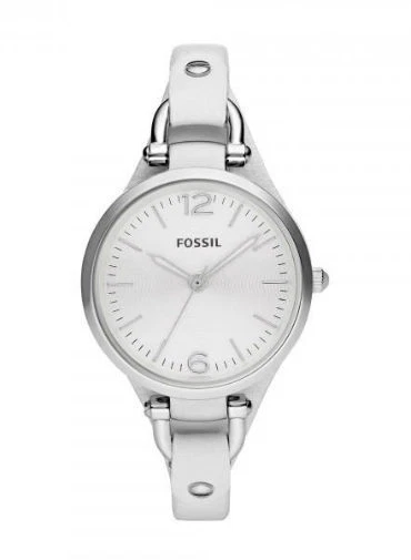 Fossil Silicone Stainless Steel Case Wristwatches