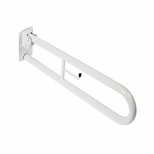 Twyford SR5810WH Doc M Hinged Support Rail + Toilet Roll Holder White NEW
