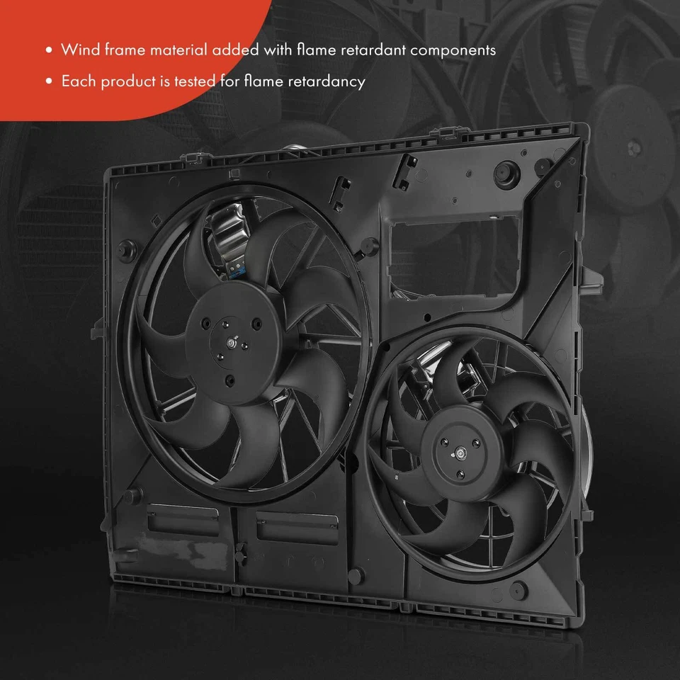 Вентилятор охлаждения радиатора в сборе с плащаницей для Porsche Cayenne 2005-2006 2008-2010 - Изображение 3 из 4