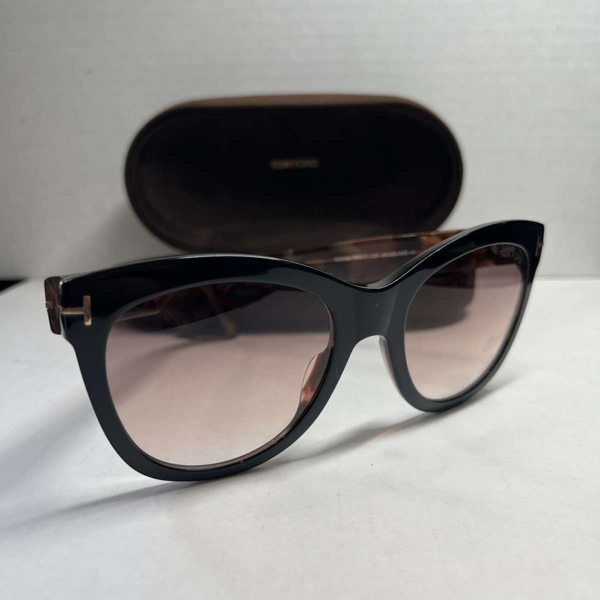Tom Ford Wallace Sunglasses Authentic! Wallace Shiny Black / Gradient Smoke main image 4