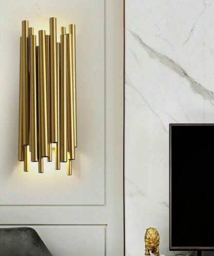 Wall Sconce Lighting Lamp Gold Polished Steel Luminaria Home Cool Warm Light