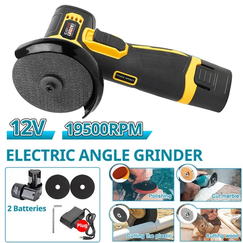 Akku Trennschleifer 12V Winkelschleifer Schleifmaschine Flex Mit 2 Batterien DE - Bild 3 von 16