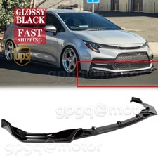For Toyota Corolla Sedan SE/XSE 2020-2024 Glossy Black V2 Style Front Bumper Lip