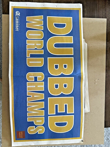 GOLDEN STATE WARRIORS 2015 SF EXAMINER “DUBBED WORLD CHAMPS” PARADE EDITION
