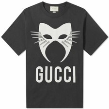 Gucci Spike Mask Print Cotton Oversize Black T-shirt