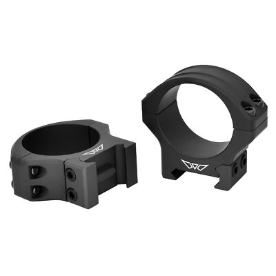 Warne HyperLite Scope Rings 34mm Low Lightweight FIts Picatinny Weaver Black