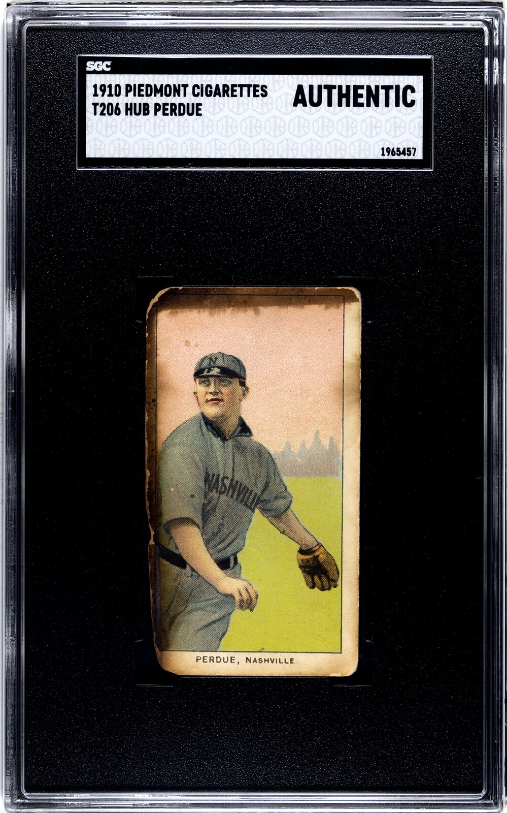 1910 Piedmont T206 Hub Perdue SGC Authentic SN:1965457 #111
