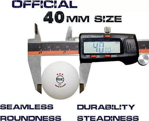 Palline da Ping Pong 3 Stelle 40 + Palline da Ping Pong Pro ABS Confezione da 24 Palline in Bianco - Foto 5 di 6