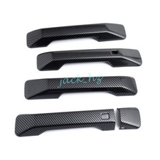 Carbon Fiber Door Handle Cover Trims For 2024 2025 Hyundai Santa Fe Accessories