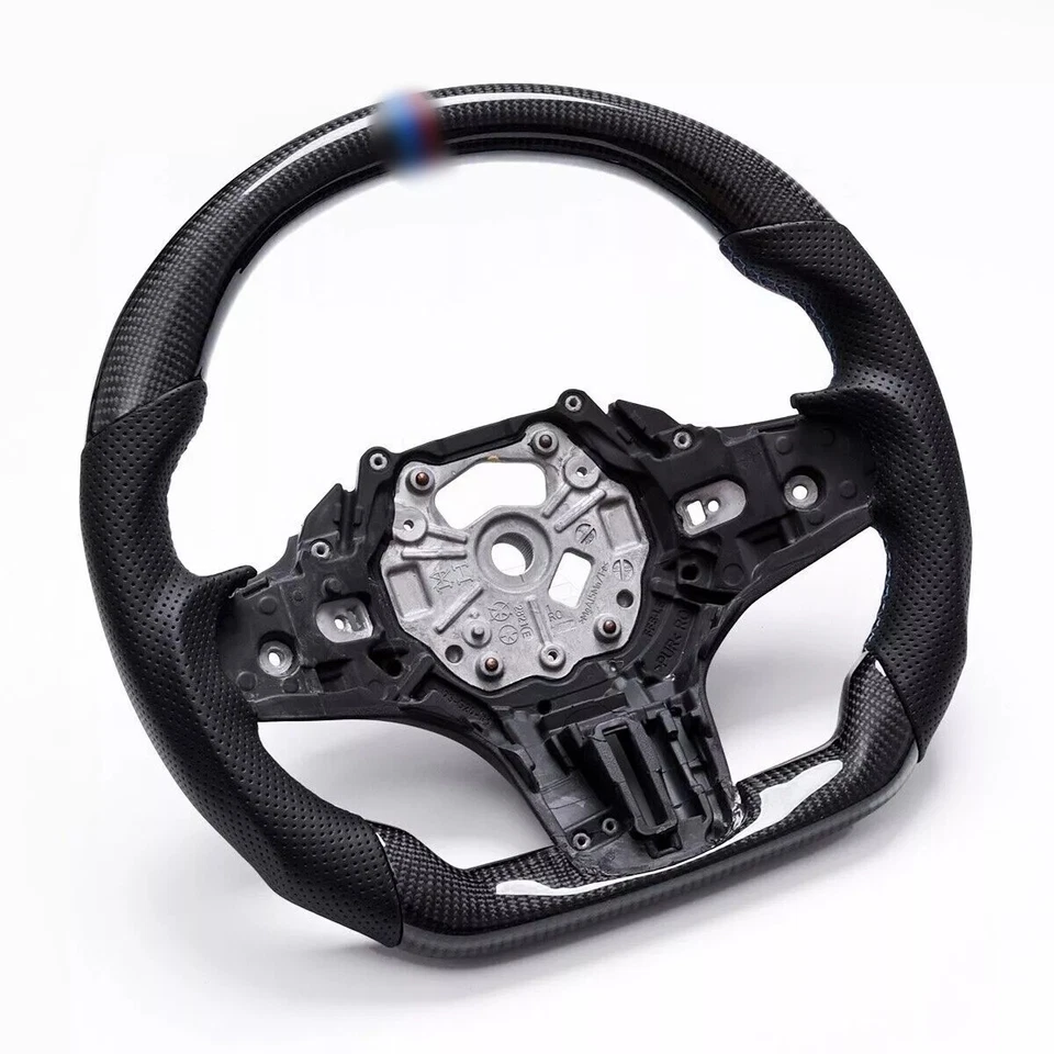Real carbon fiber Steering Wheel BMW G20 G80 M3 320I 325I 330I 3-Series W/Heated Foto 2 de 4