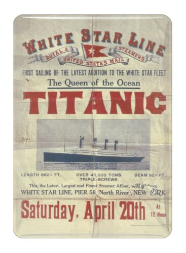 Titanic Erste Sailing Vintage Sammler Epoxid Kühlschrank Magnet (Sg) - Bild 1 von 1
