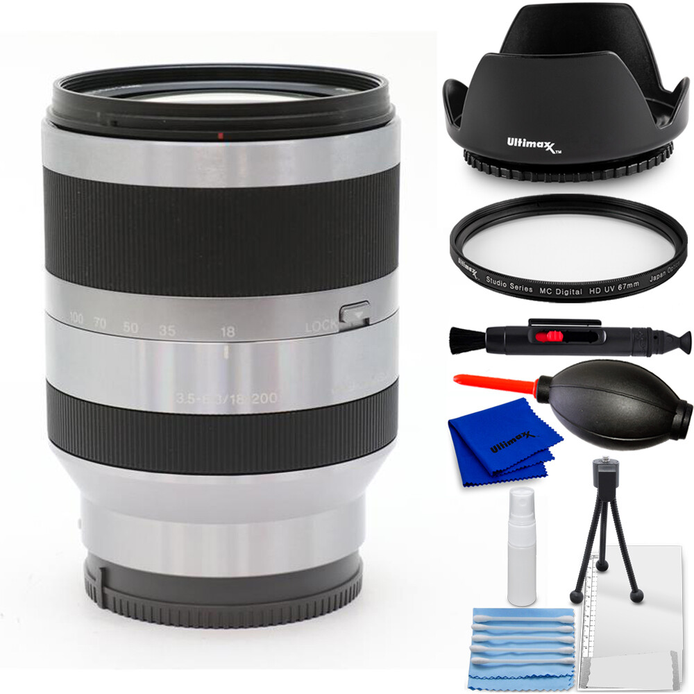 Sony Alpha SEL18200 E-mount 18-200mm F3.5-6.3 OSS Lens (Silver 