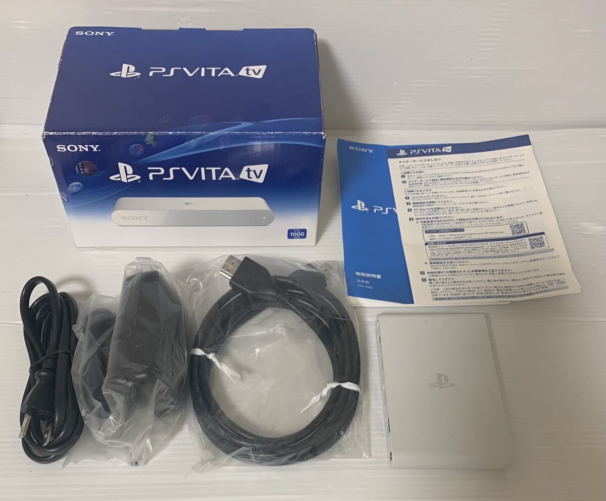 Sony PS Vita TV VTE-1000 AB01 White Console PlayStation Vita with original  BOX