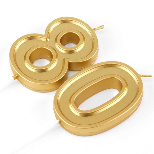 2.76 Inches Large Birthday Candles Gold Glitter Birthday Cake Candles Number Can - Picture 2 of 6