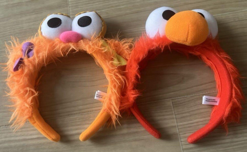 2set USJ Limitted Sesame Street Elmo & Zoey Headband Universal