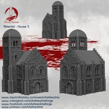 Arkenfel House 3 for 28mm Tabletop Terrain - Gondor/Osgiliath Inspired