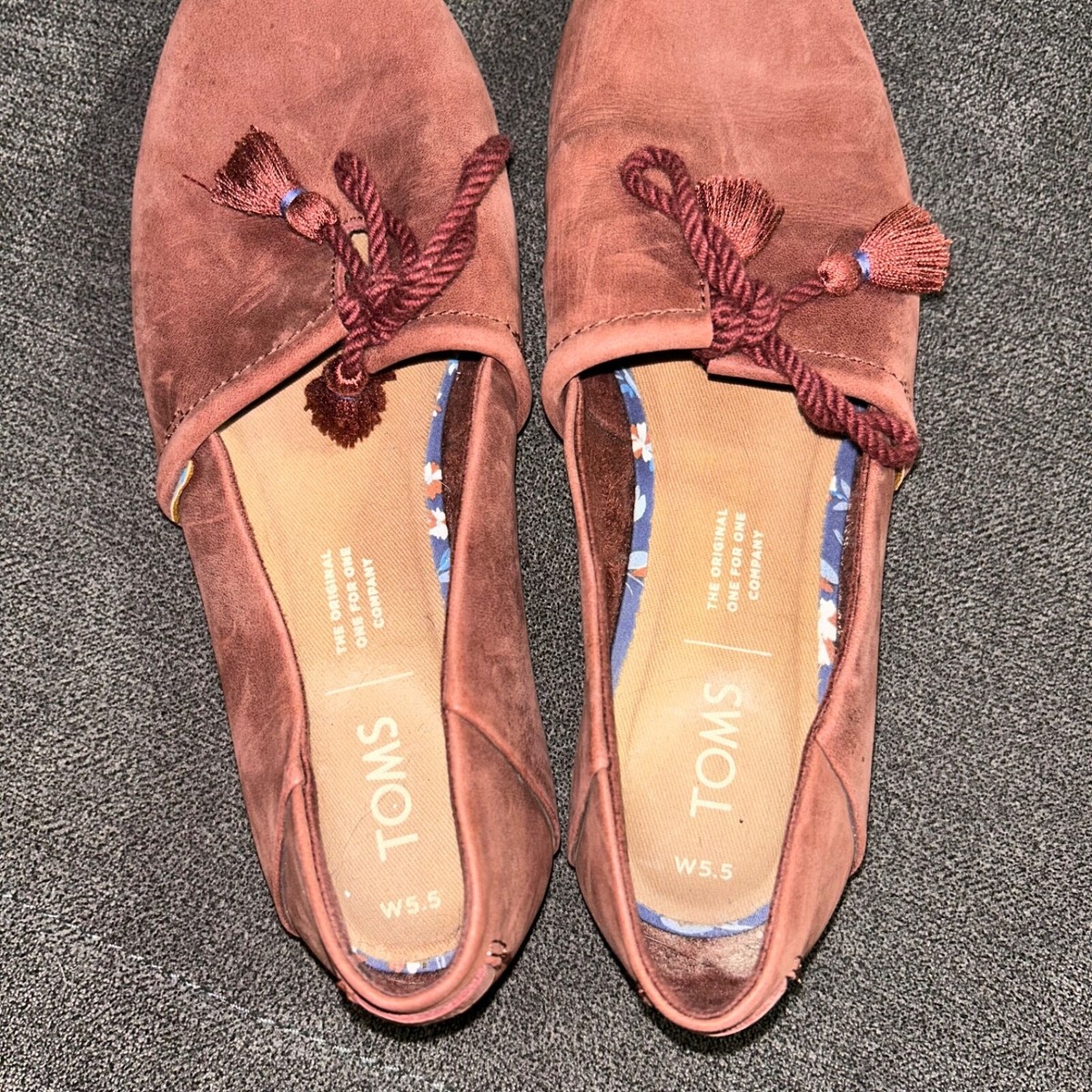 Alpargata Slip Ons Toms Little Burgundy Kids' TOMS Alpargata