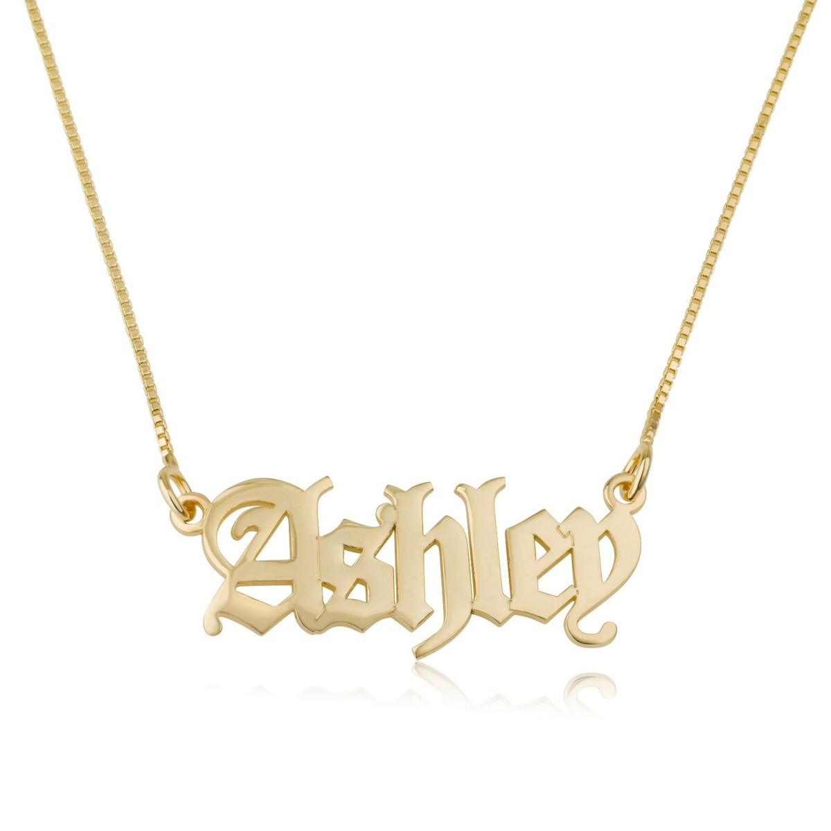 Old English Name Necklace Custom Name Necklace With Old English