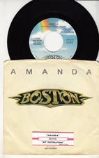 BOSTON - AMANDA - ORIGINAL MCA RECORDS 45 WPS - JUKEBOX TITLE STRIP