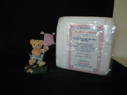 Vintage Hamilton Collection Snuggle Bear, Bearing Fresh As A Breeze, COA - Picture 1 of 4