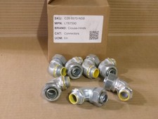 NEW BOX OF 7 CROUSE HINDS LTB7590 3/4" 90 DEGREE CONNECTOR CONDUIT FITTING  AK