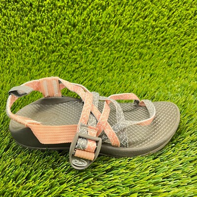 Chaco Classic ZX/1 Boys Size 13C Gray Peach Beach Walking Outdoor Sport Sandals