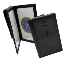 Estuche de identificación doble FBI ajuste perfecto montaje exterior soporte de insignia credencial de gran tamaño