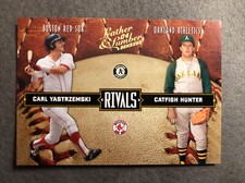 2004 Donruss Leather & Lumber Rivals Carl Yastrzemski/Catfish Hunter /2499 🔥