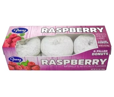 {3 PACK } Raspberry Filled Donuts 6/pk PRIORITY SHIPPING 