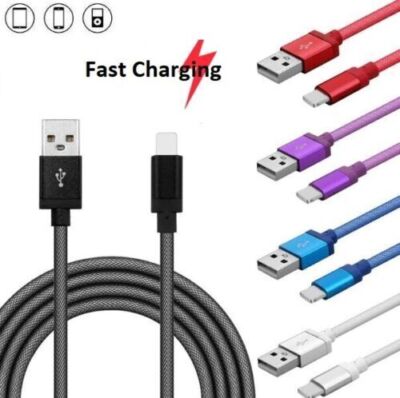 Tech Gecko Braided USB Cable For IPhone – 8-Pin, Charging & Sync, 1-Year Warranty