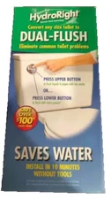 HydroRight MJSI Dual-Flush push-button toilet valve Converter FREE SHIPPING!