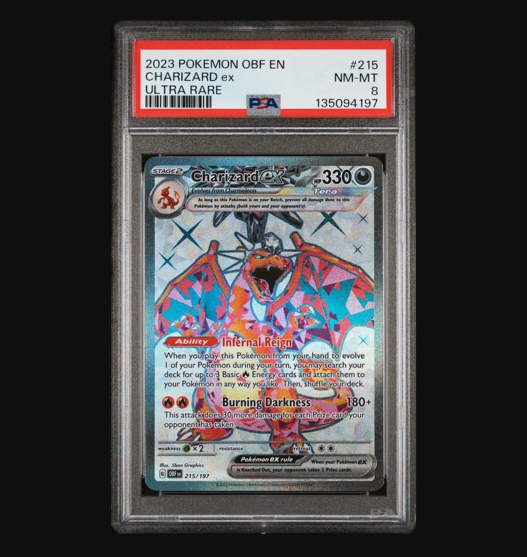 ÉCLAT Botanical Natural Black Charizard EX Full Art Ultra Rare #215/197 2023 Obsidian Flames