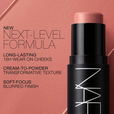 NARS Rouge Stick Bad Habit Pop Pink Creme-zu-Pulver Soft-Focus Blurred Finish