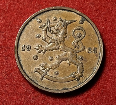 Finland 10 Pennia 1935 AU Copper Coin KM#24 T9563