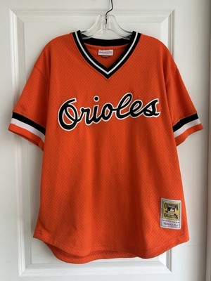 Cal Ripkin Jr 1988 Baltimore Orioles Jersey #8 Orange MLB  Large Mitchell & Ness