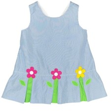 Vintage 1990s 90s Baby Girls Summer Flowers Dress Sz 6mo