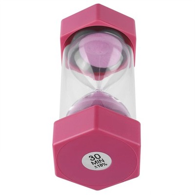 Pink Hexagonal Hourglass Sand Timer 30 Minutes Timer Clock For Classroom Home Of